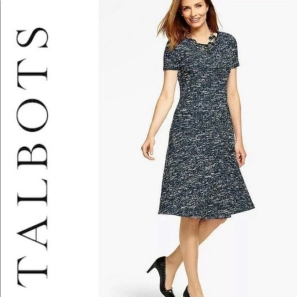 Talbots Knit Fit & Flare Dress Size 2 Petite